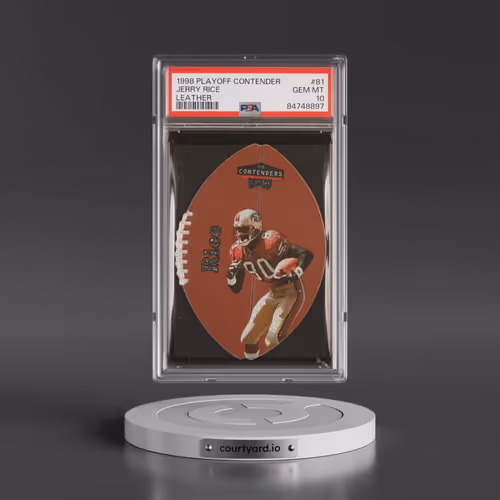 1998 Playoff Contenders Leather #81 Jerry Rice (PSA 10 GEM MINT)