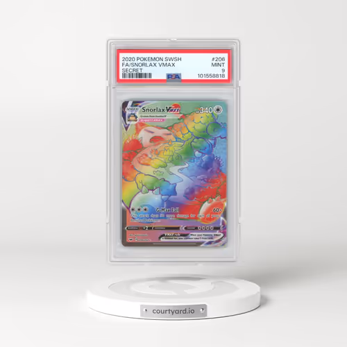 2020 Pokémon Sword & Shield #206 Snorlax Vmax - Full Art Secret (PSA 9 MINT)