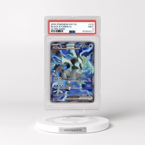 2024 Pokémon Ssp EN-Surging Sparks #218 Black Kyurem EX - Holo Ultra Rare (PSA 9 MINT)