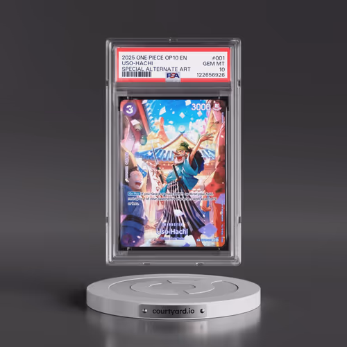 2025 One Piece OP10-Royal Blood #001 Uso-Hachi - Special Alternate Art (PSA 10 GEM MINT)