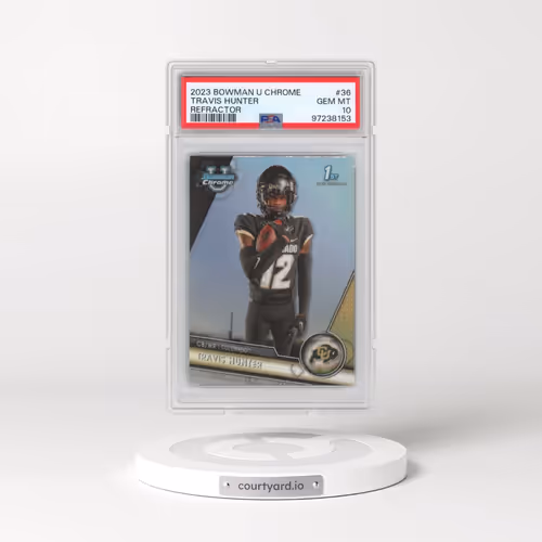 2023 Bowman University Chrome #36 Travis Hunter - Refractor (PSA 10 GEM MINT)