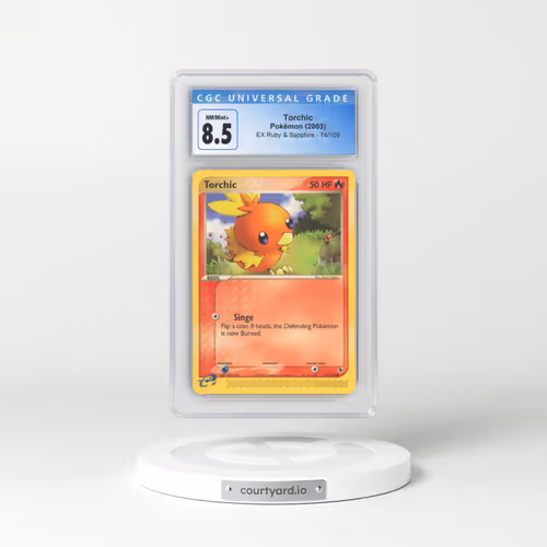 2003 EX Ruby & Sapphire (2003 Copyright, w/ "e" Symbol) #74/109 Torchic (CGC 8.5 NM-MT+)