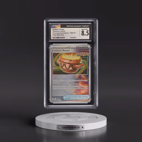 2024 Prismatic Evolutions - PRE EN #106/131 Earthen Vessel - Poké Ball Holo (CGC 8.5 NM-MT+)