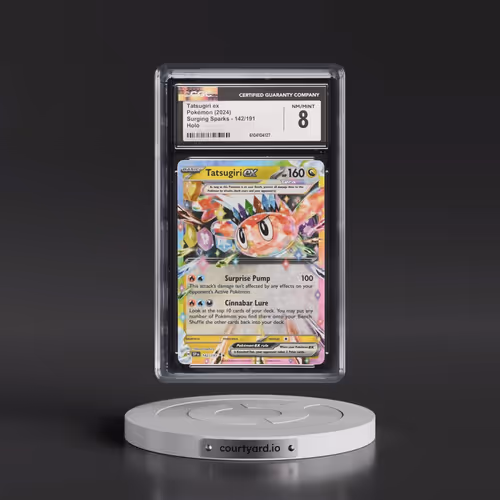 2024 Surging Sparks - SSP EN #142/191 Tatsugiri ex - Holo (CGC 8 NM-MT)