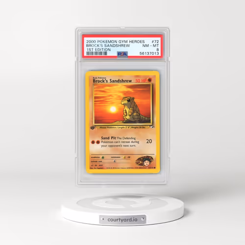 2000 Pokémon Gym Heroes #72 Brock's Sandshrew - 1st Edition (PSA 8 NM-MT)