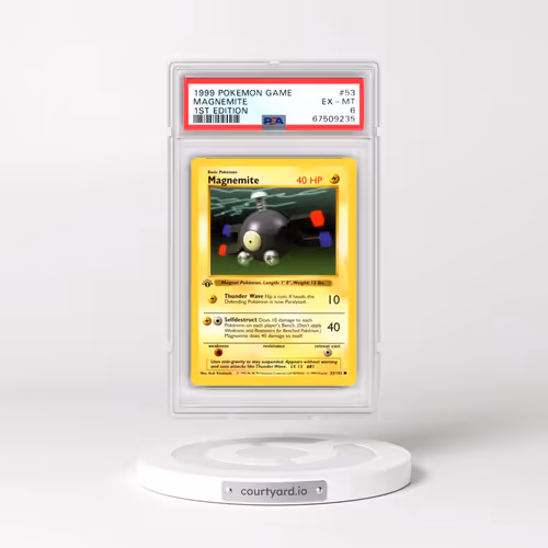 1999 Pokémon Game #53 Magnemite - 1st Edition (PSA 6 EX-MT)