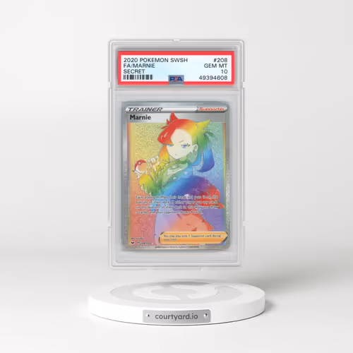 2020 Pokémon Sword & Shield #208 Marnie - Full Art Secret (PSA 10 GEM MINT)