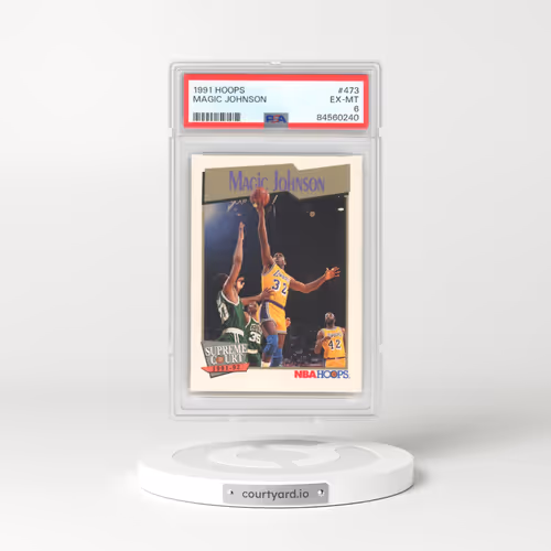 1991 Hoops #473 Magic Johnson (PSA 6 EX-MT)