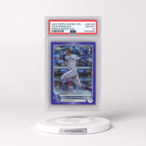 2022 Topps Chrome Update #USC165 Julio Rodriguez - Purple Refractor (PSA 10 GEM MINT)