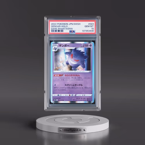 2022 Pokémon Sword & Shield Dark Phantasma #023 Gengar - Holo (PSA 10 GEM MINT)
