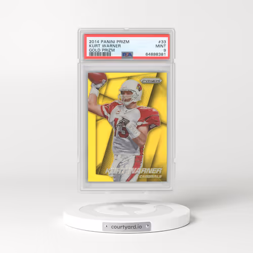 2014 Panini Prizm #33 Kurt Warner - Gold Prizm (PSA 9 MINT)