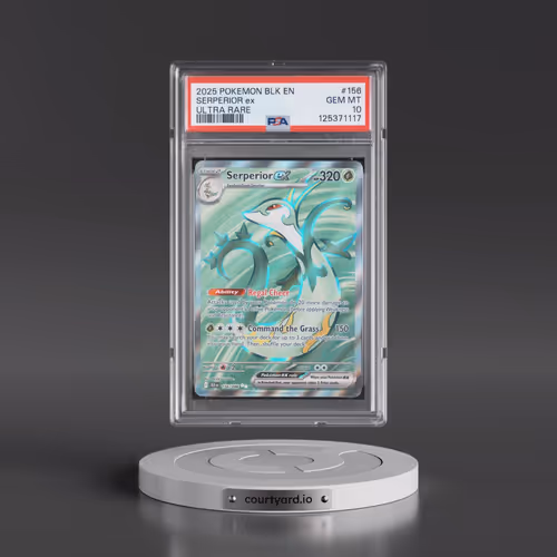 2025 Pokémon Blk EN-Black Bolt #156 Serperior EX - Holo Ultra Rare (PSA 10 GEM MINT)