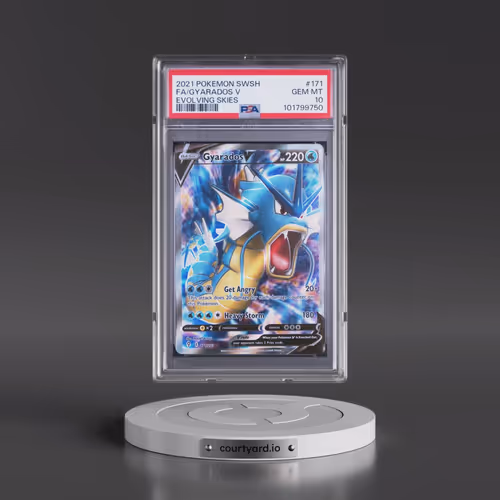 2021 Pokémon Sword & Shield Evolving Skies #171 Gyarados V - Holo Full Art (PSA 10 GEM MINT)