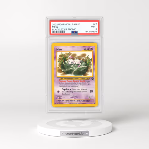 2002 Pokémon League Promo Black Star #47 Mew (PSA 9 MINT)