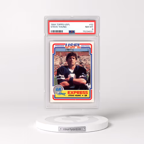 1984 Topps USFL #52 Steve Young (PSA 8 NM-MT)
