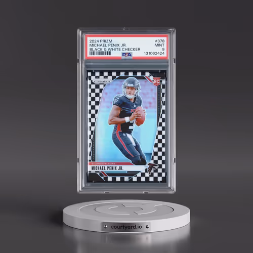 2024 Panini Prizm #378 Michael Penix Jr. - Black & White Checker (PSA 9 MINT)