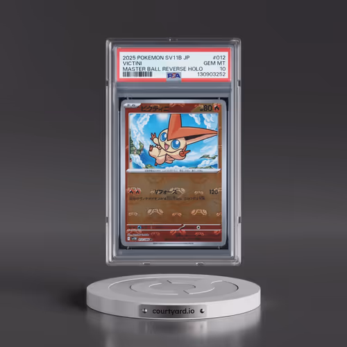 2025 Pokémon Sv11b-Black Bolt #012 Victini - Reverse Holo Master Ball (PSA 10 GEM MINT)