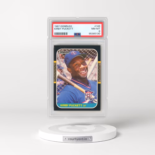 1987 Donruss #149 Kirby Puckett (PSA 8 NM-MT)