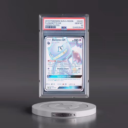 2019 Pokémon Sun & Moon Hidden Fates #SV61 Banette GX - Holo Full Art (PSA 10 GEM MINT)