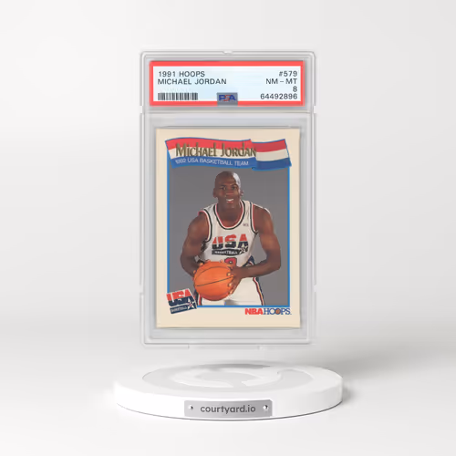1991 Hoops #579 Michael Jordan (PSA 8 NM-MT)