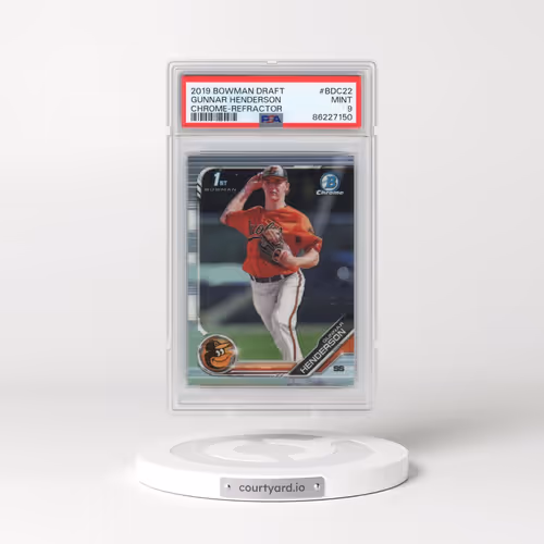 2019 Bowman Draft #BDC22 Gunnar Henderson - Chrome-Refractor (PSA 9 MINT)