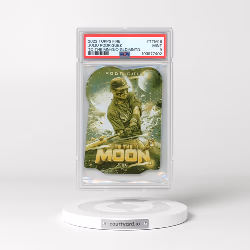 2022 Topps Fire to the Moon #TTM18 Julio Rodriguez - Die-Cut-Gold Minted (PSA 9 MINT)