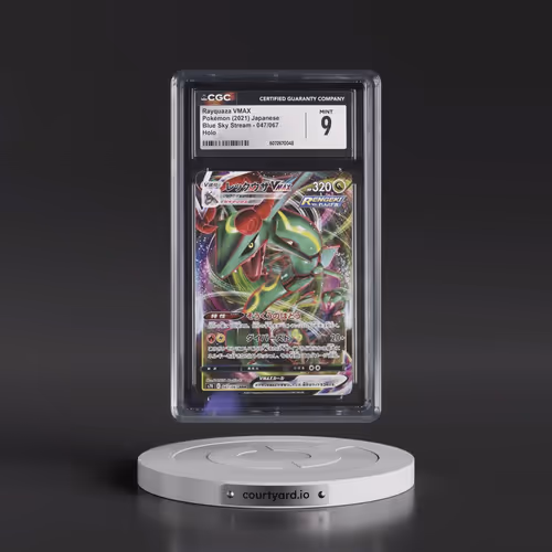 2021 Pokémon Sword & Shield Blue Sky Stream #047 Rayquaza Vmax - Full Art (CGC 9 MINT)
