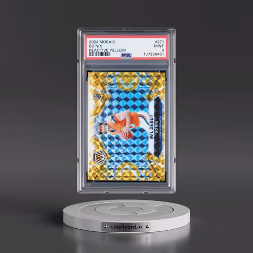 2024 Panini Mosaic #271 Bo Nix - Reactive Yellow (PSA 9 MINT)