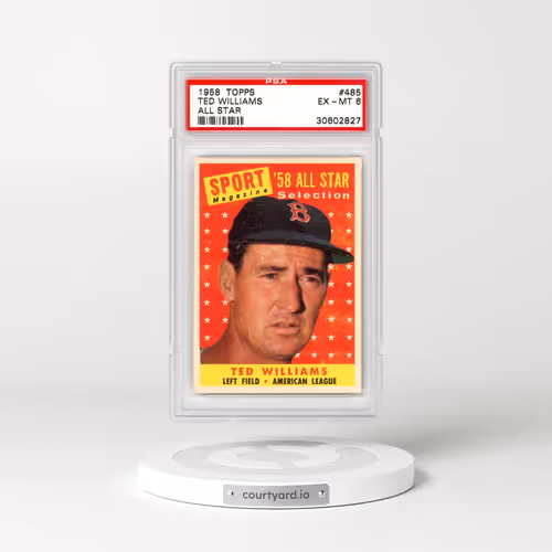 1958 Topps #485 Ted Williams - All Star (PSA 6 EX-MT)