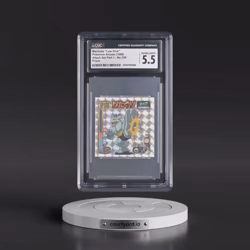 1998 Seal Retsuden Technique (1998 Amada)(1st Gen.) #159 Machoke - Low Kick - Prism (CGC 5.5 EX+)