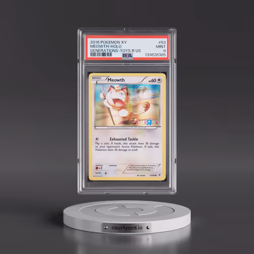2016 Pokémon XY Generations #53 Meowth - Holo Toys R US (PSA 9 MINT)