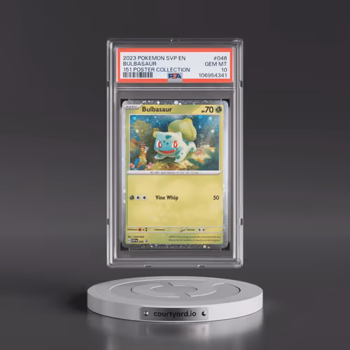 2023 Pokémon Svp EN-SV Black Star Promo #046 Bulbasaur - 151 Poster Collection (PSA 10 GEM MINT)
