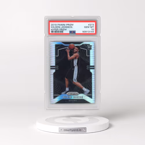 2019 Panini Prizm #273 Keldon Johnson - Hyper Prizm (PSA 10 GEM MINT)