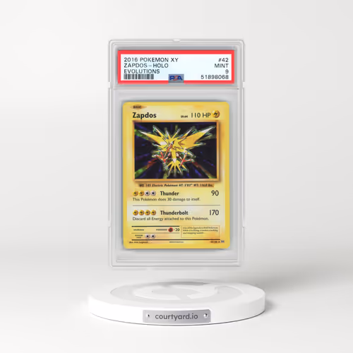 2016 Pokémon XY Evolutions #42 Zapdos - Holo (PSA 9 MINT)