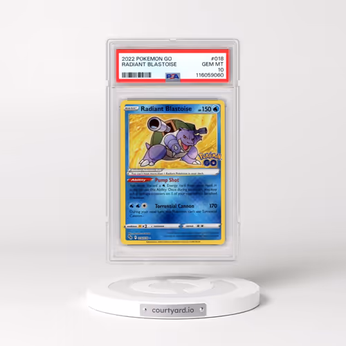 2022 Pokémon Go #018 Radiant Blastoise - Holo (PSA 10 GEM MINT)