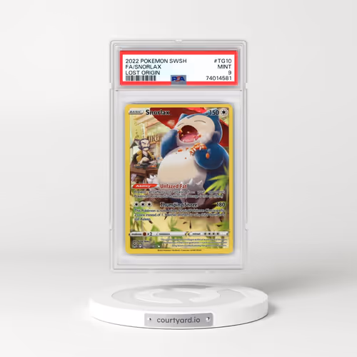 2022 Pokémon Sword & Shield Lost Origin #TG10 Snorlax - Full Art (PSA 9 MINT)