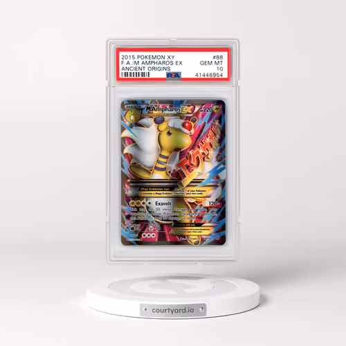 2015 Pokémon XY Ancient Origins #88 M Ampharos EX - Holo Full Art (PSA 10 GEM MINT)