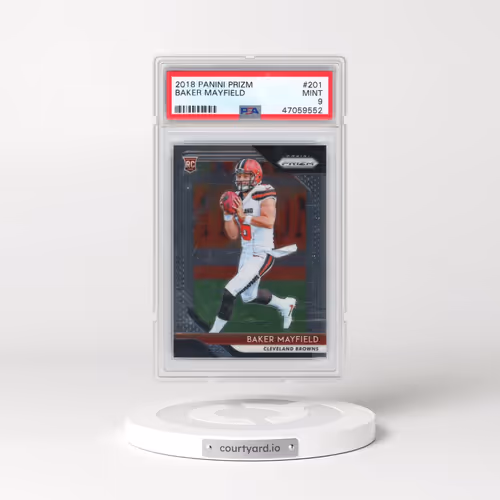 2018 Panini Prizm #201 Baker Mayfield (PSA 9 MINT)