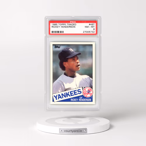 1985 Topps Traded #49T Rickey Henderson (PSA 8 NM-MT)