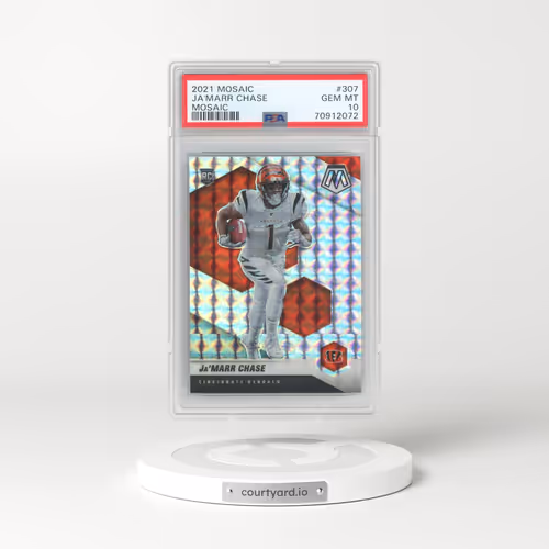 2021 Panini Mosaic #307 JA’Marr Chase - Mosaic (PSA 10 GEM MINT)