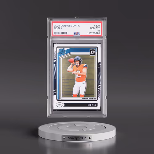 2024 Panini Donruss Optic #209 Bo Nix (PSA 10 GEM MINT)
