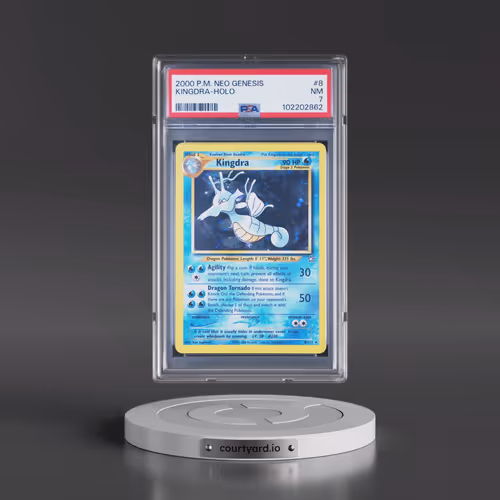 2000 Pokémon Neo Genesis #8 Kingdra - Holo (PSA 7 NM)