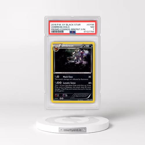 2016 Pokémon XY Black Star Promo #XY96 Umbreon - Holo Cosmos-Breakpoint 3 Pack (PSA 7 NM)