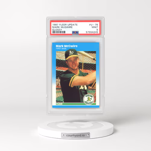 1987 Fleer Update Glossy #U-76 Mark McGwire (PSA 9 MINT)