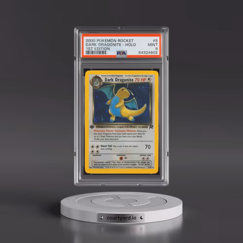 2000 Pokémon Rocket #5 Dark Dragonite - 1st Edition Holo (PSA 9 MINT)