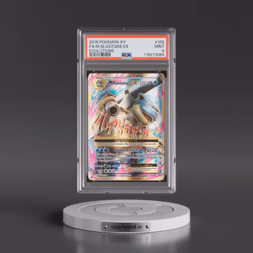 2016 Pokémon XY Evolutions #102 M Blastoise EX - Holo Full Art (PSA 9 MINT)