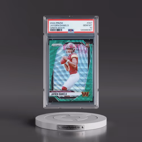 2024 Panini Prizm #347 Jayden Daniels - Green Wave (PSA 10 GEM MINT)