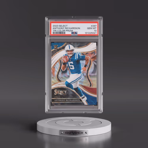 2023 Panini Select #297 Anthony Richardson - Tri-Color Prizm (PSA 10 GEM MINT)