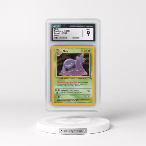 1999 Fossil #13/62 Muk - Galaxy Star Holo (CGC 9 MINT)