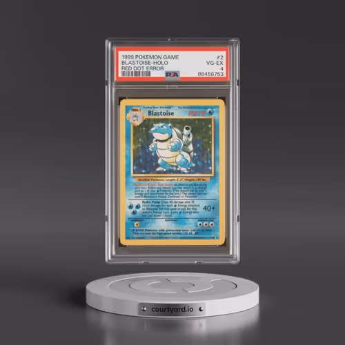 1999 Pokémon Game #2 Blastoise - Holo Red Dot Error (PSA 4 VG-EX)